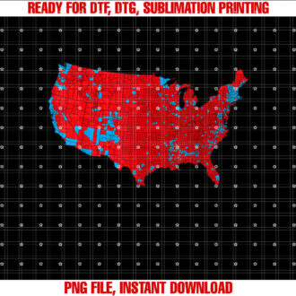 USA County Election Map Patriotic Red and Blue Map T-shirt