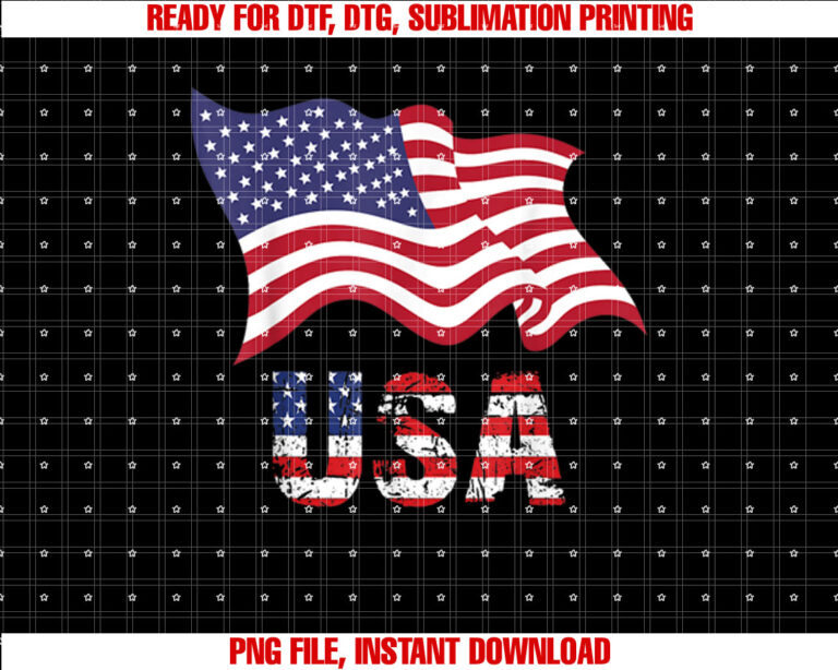 USA Flag American United States of America 4th of July T-shirt