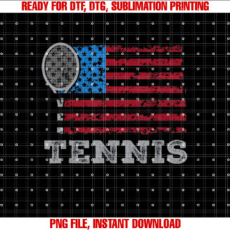 USA Flag Tennis Mens Womens US Tennis Lover Team Sport T-shirt