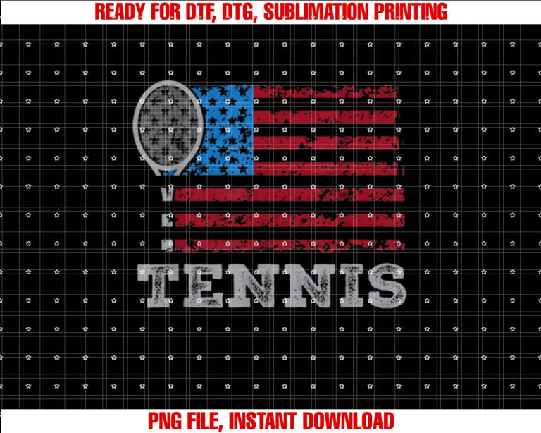 USA Flag Tennis Mens Womens US Tennis Lover Team Sport T-shirt