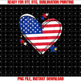 Usa Heart Flag T-shirt
