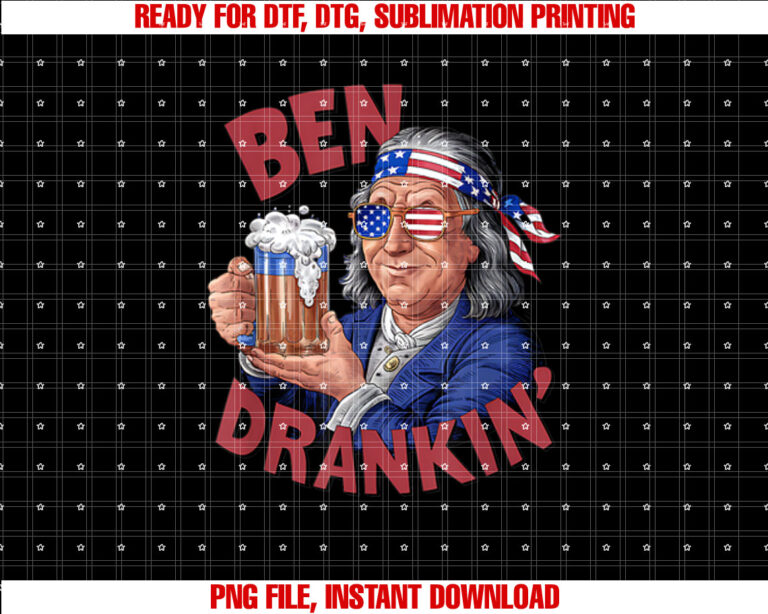 USA Independence Day Patriotic 2025 Election Funny 4th of July US President Party Franklin Ben Drankin Blue T-shirt