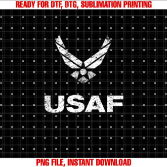 USAF Air Force Distressed USAF Simple Design T-shirt