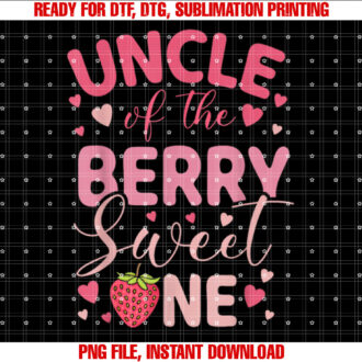 Uncle Of The Berry Sweet One Strawberry First Birthday T-shirt