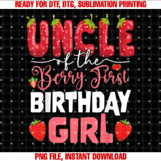 Uncle of The Berry First Birthday of Girl Strawberry Tio T-shirt