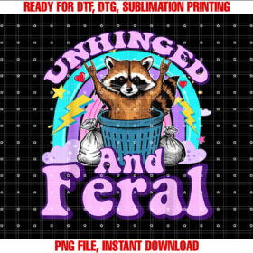 Unhinged and Feral Girl Boy Summer Raccoon Feeling Feral T-shirt