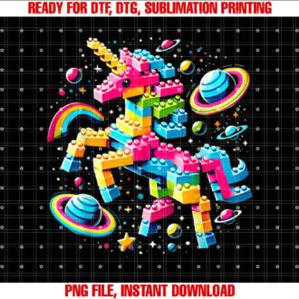 Unicorn Blocks Master Funny Builder Building Blocks Bricks T-shirt