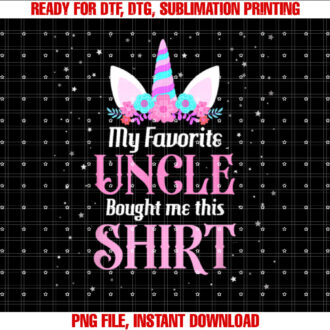Unicorn Niece Birthday My Favorite Uncle Bought Me This T-shirt