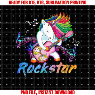 Unicorn Rock star Guitar Rockin music singer T-shirt
