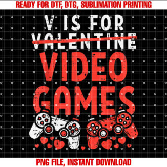 V Is For Video Games Funny Valentines Day Gamer Boy Men Gift T-shirt