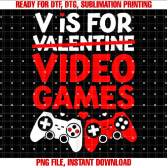 V Is For Video Games Funny Valentines Day Gamer Boys Teens T-shirt