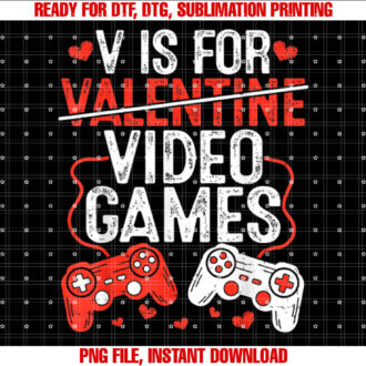 V Is For Video Games Valentine Gamer Valentines Day Men Boy T-shirt