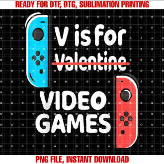 V Is For Video Games Valentines Day Funny VDay Gaming Gamer T-shirt