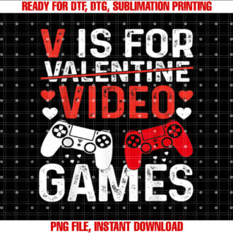 V Is For Video Games Valentines Day Gamer Boy T-shirt