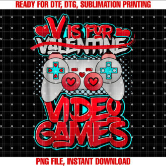 V is for Video Games Valentine Boys Valentines Day T-shirt
