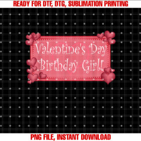 Valentine Birthday February 14 Valentines Day Birthday Girl T-shirt