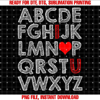 Valentine Day Alphabet ABC I Love You Teacher Girl Toddler T-shirt