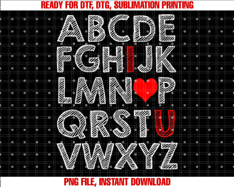 Valentine Day Alphabet ABC I Love You Teacher Girl Toddler T-shirt