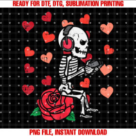 Valentine Day Gamer Skeleton Gaming Men Boys Kid Youth n T-shirt