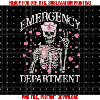 Valentine Er Nurse Emergency Department Room Skeleton Nurse T-shirt