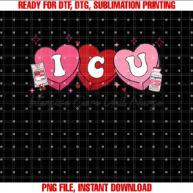 Valentine Icu Nurse Retro Intensive Care Unit Nurse Heart T-shirt