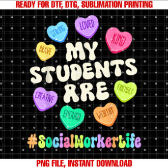 Valentine Social Worker Life Affirmations Hearts Teacher T-shirt