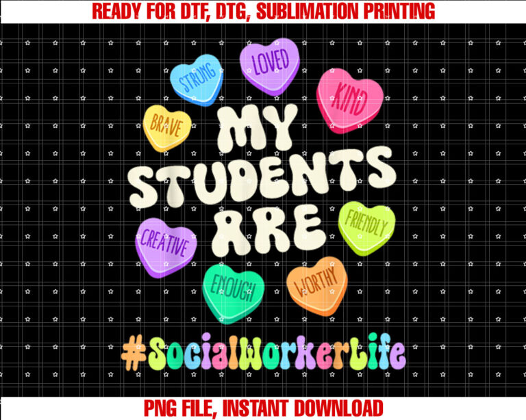 Valentine Social Worker Life Affirmations Hearts Teacher T-shirt