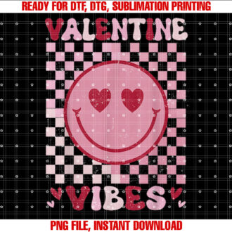 Valentine Vibes Groovy Smile Face Valentines Day Women Girls T-shirt