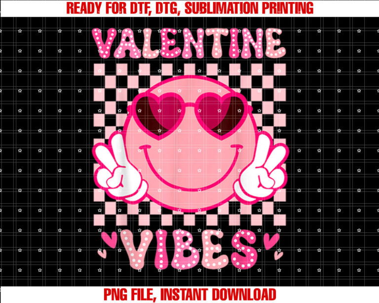 Valentine Vibes Valentines Day Retro Men Women Couples Cute T-shirt