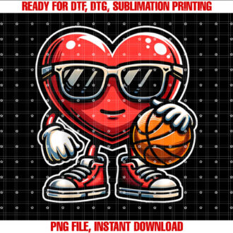 Valentines Day Basketball Boys Kids Funny T-shirt