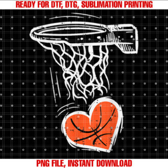 Valentines Day Basketball Heart Men Women Girls Kids Toddler T-shirt