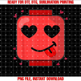Valentines Day Building Brick Head Heart Builder Mens Boys T-shirt