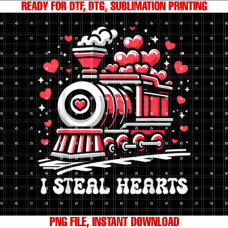 Valentines Day Cute Train I Steal Hearts Kids Boys Toodler T-shirt