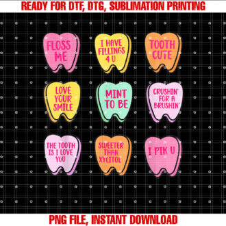 Valentines Day Dental Tooth Candy Retro Dentist Women T-shirt