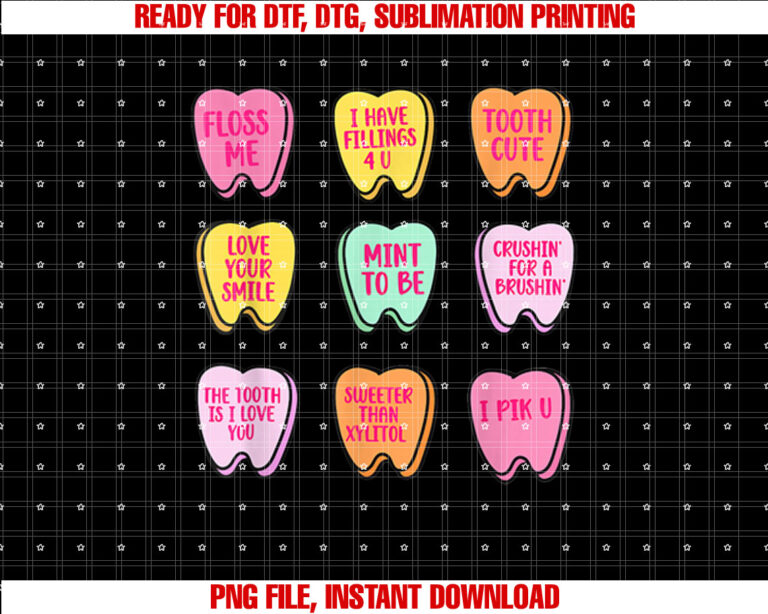 Valentines Day Dental Tooth Candy Retro Dentist Women T-shirt