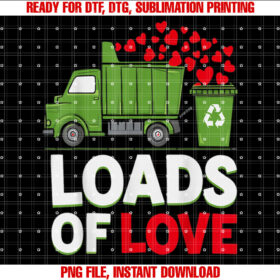 Valentines Day Garbage Truck Loads of Love Boys Kids Toddler T-shirt