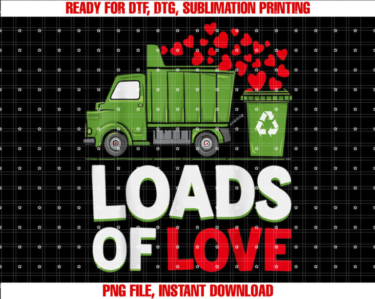 Valentines Day Garbage Truck Loads Of Love Boys Kids Toddler T-shirt