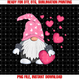 Valentines Day Gnome Love Holding Red Heart T-shirt