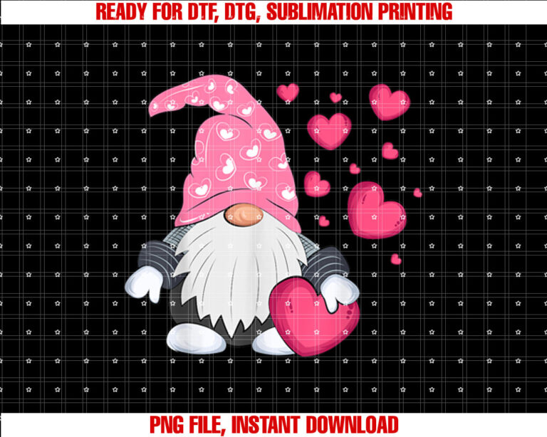 Valentines Day Gnome Love Holding Red Heart T-shirt