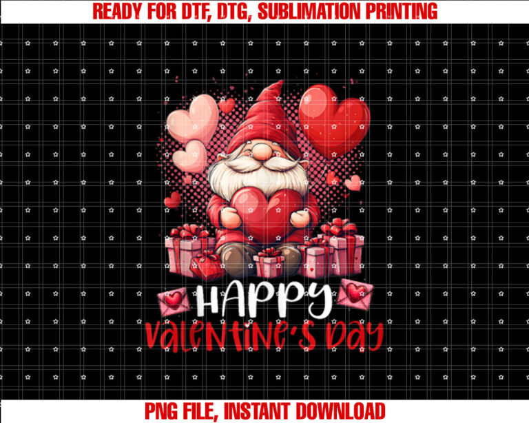 Valentines Day Gnomes Cute Red Hearts Love Gnome Women Girls T-shirt