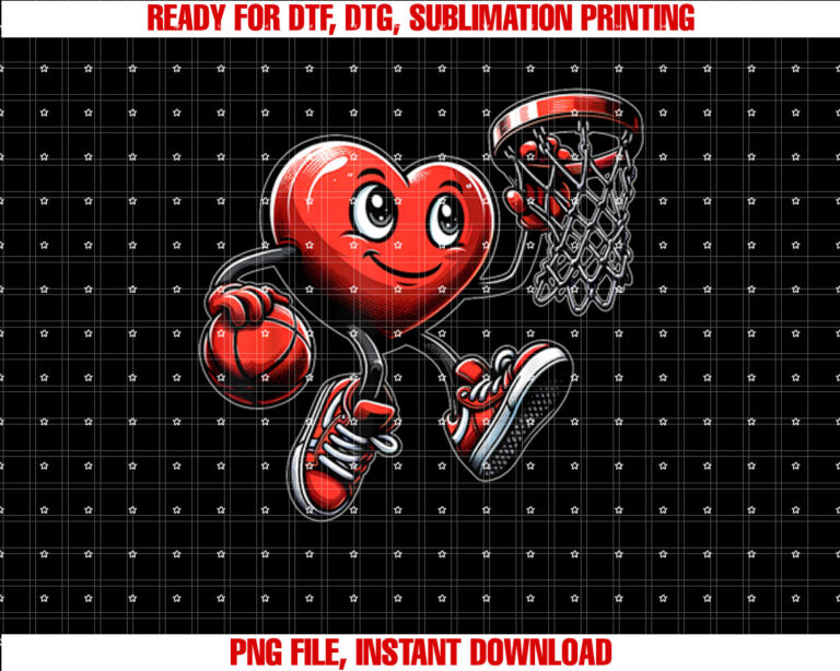 Valentines Day Heart Basketball Team Player T-shirt