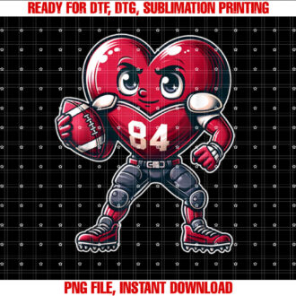 Valentines Day Heart Football Team Player T-shirt