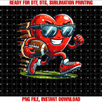 Valentines Day Heart Team Football Player T-shirt