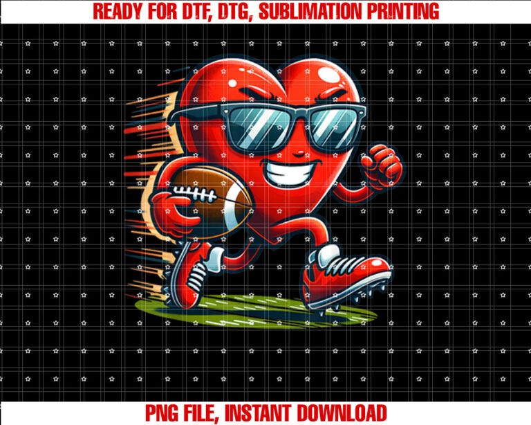 Valentines Day Heart Team Football Player T-shirt