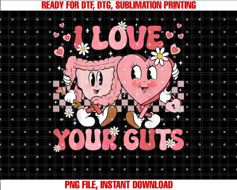 Valentines Day I Love Your Guts Nurse Retro GI Nurse GI Tech T-shirt