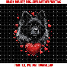 Valentines Day Keeshond Dog T-shirt