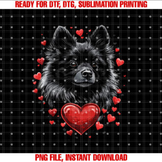 Valentines Day Keeshond Dog T-shirt