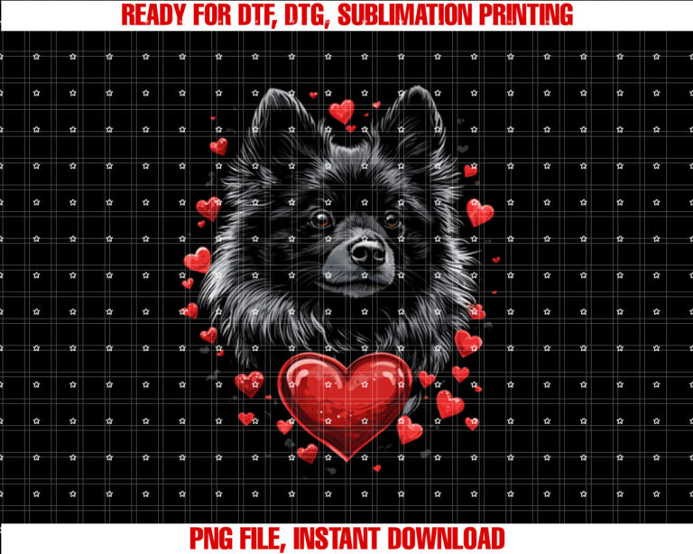 Valentines Day Keeshond Dog T-shirt