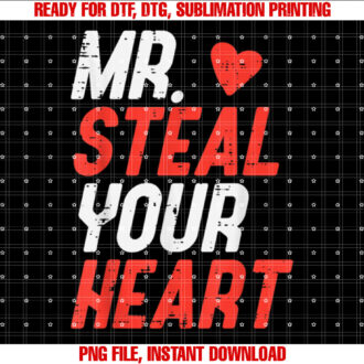 Valentines Day Mr Steal Your Heart Boys Kids Toddler Youth T-shirt