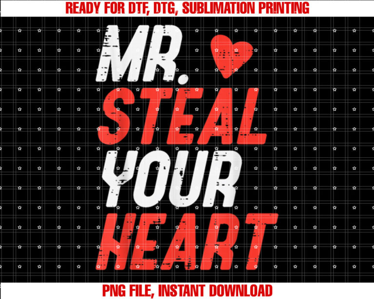 Valentines Day Mr Steal Your Heart Boys Kids Toddler Youth T-shirt